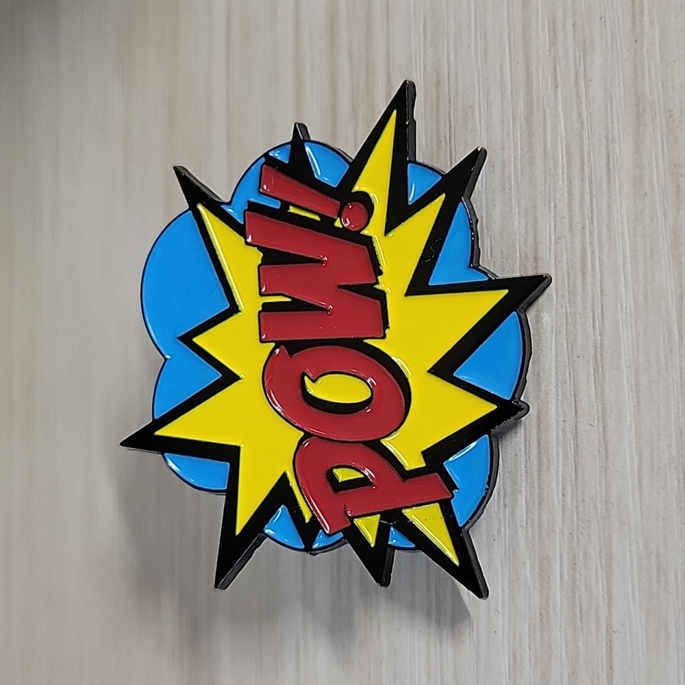 COMIC BOOK POW PIN - Picture 3 of 5